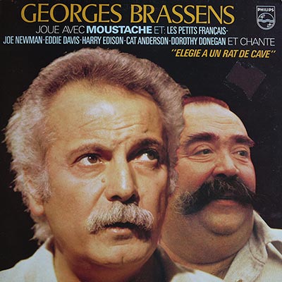 Georges BRASSENS joue avec MOUSTACHE et « LES PETITS FRANÇAIS » « ELEGIE A UN RAT DE CAVE »